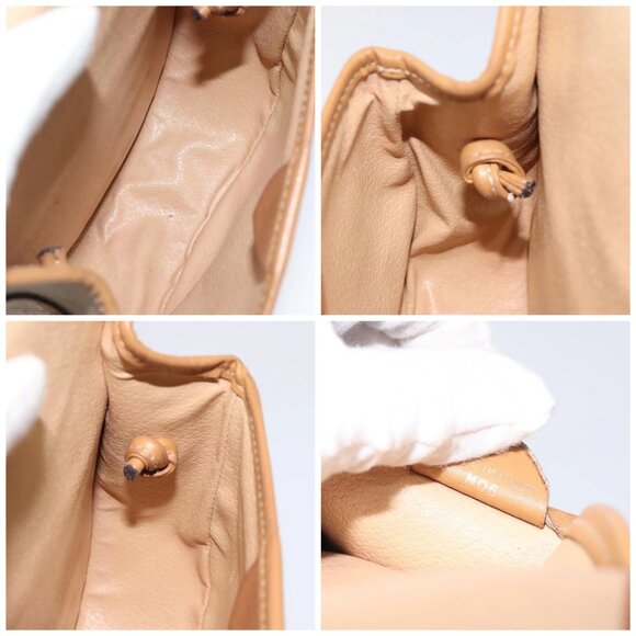 CELINE Macadam Canvas Shoulder Bag PVC Beige Gold - Picture 14 of 15